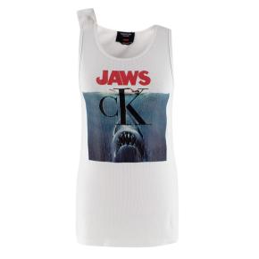 Calvin Klein 205W39NYC Jaws-print Ribbed Stretch-cotton Tank Top 2