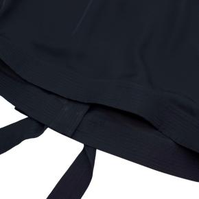 Oscar de la Renta Navy Blue Blouse with Large Rose Button Cuffs 7