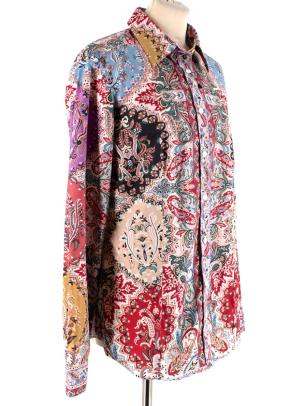 Etro Paisley Print Cotton Slim Fit Shirt 2