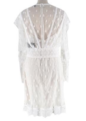 Burberry White Lace Overlay Dress 4