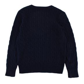 Polo Ralph Lauren Navy Cotton Cable Knit Sweater 2
