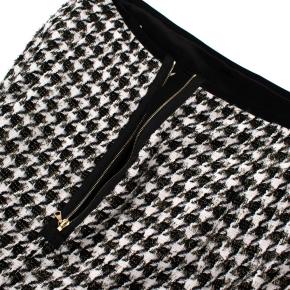 Erdem Safia metallic houndstooth cotton-blend tweed pencil skirt 5
