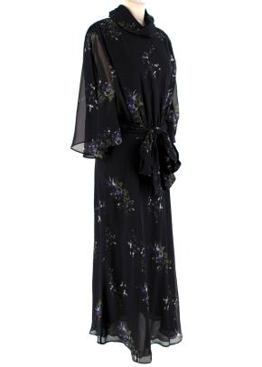 Goop Mari High Neck Flutter Sleeve Mid Length Dress 7