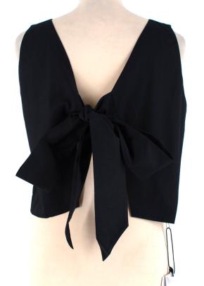 Kalita Black Saltwater tie-back cotton-poplin top 4