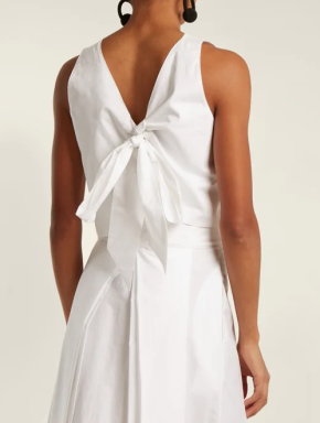 Kalita Black Saltwater tie-back cotton-poplin top 9