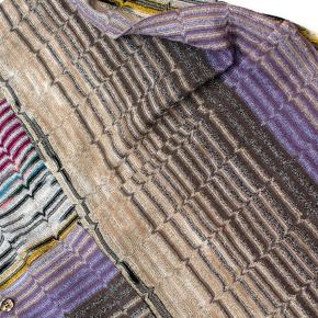 Missoni metallic knit button down shirt dress 8