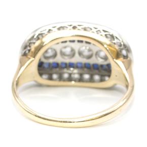 Edwardian 1910 French Cut Sapphire & Fine Diamond Ring 4