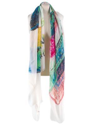 Chanel White Nº 5 Cashmere Stole 2