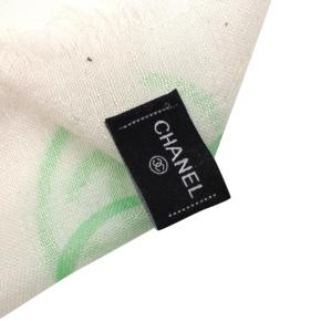 Chanel White Nº 5 Cashmere Stole 6