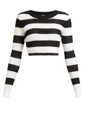 Black & White Striped Knit Margaret Top & Skirt 6