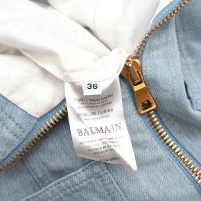 Balmain Blue Cotton Denim Buttoned Mini Skirt 6