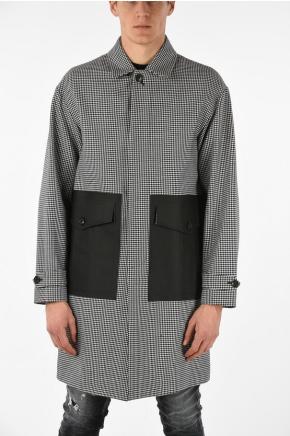Dsquared2 Black & White Houndstooth Balmacaan Coat 10