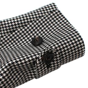Dsquared2 Black & White Houndstooth Balmacaan Coat 4