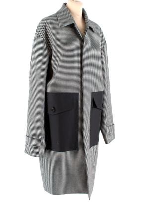 Dsquared2 Black & White Houndstooth Balmacaan Coat 5