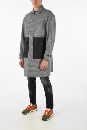 Dsquared2 Black & White Houndstooth Balmacaan Coat 9