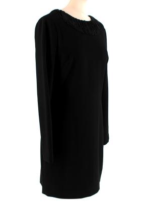 Diane von Furstenberg Black Fringed Embellished Lace Back Dress 2