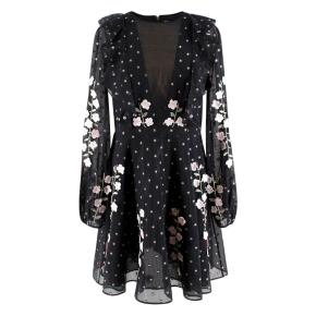 Giambattista Valli x H&M Black Lace Floral Embroidery Dress 2