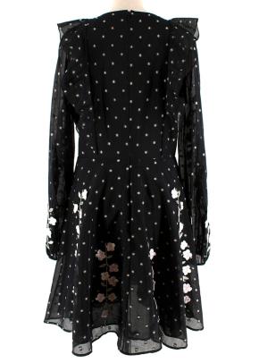 Giambattista Valli x H&M Black Lace Floral Embroidery Dress 4