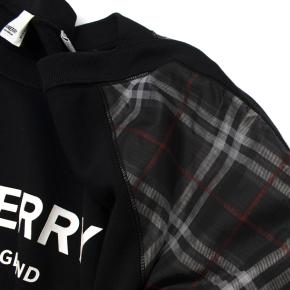 Burberry Black Check Sleeves Crewneck Sweatshirt 6