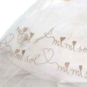 Mi Mi Sol White & Gold Embroidered Tulle Skirt 7