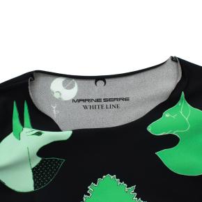 Marine Serre Black & Green Hieroglyphic Print Top 5