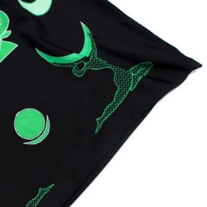 Marine Serre Black & Green Hieroglyphic Print Top 8