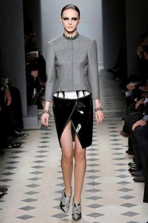 Balenciaga Wool Houndstooth Structured Crop Jacket 2