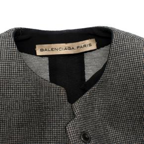 Balenciaga Wool Houndstooth Structured Crop Jacket 6