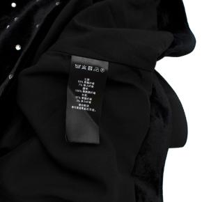 Self Portrait Black Velvet Diamanté One Shoulder Mini Dress 7