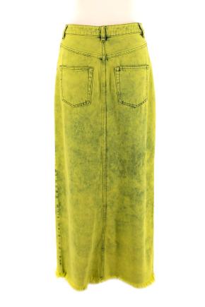 Marques Almeida Frayed Acid-Wash Denim Maxi Skirt 4