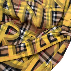 Burberry Yellow Sleeveless Graffiti Print Check Cotton Shirt 10