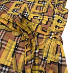 Burberry Yellow Sleeveless Graffiti Print Check Cotton Shirt 7