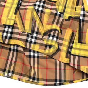 Burberry Yellow Sleeveless Graffiti Print Check Cotton Shirt 8