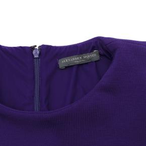 Alexander McQueen Violet Wool Jersey Frill Hem Dress 5