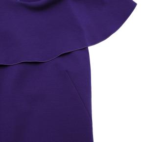 Alexander McQueen Violet Wool Jersey Frill Hem Dress 6