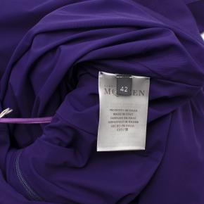 Alexander McQueen Violet Wool Jersey Frill Hem Dress 8