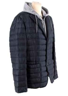 Herno Navy Hooded Hybrid Quilted Jacket 2