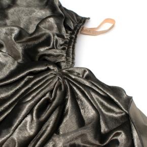 Maria Lucia Hohan Amaris Khaki Lurex Velvet One Shoulder Gown 7