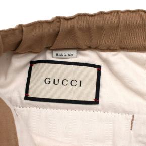 Gucci Tan Cotton Twill Embroidered Pocket Chino Trousers 7