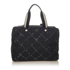 Chanel Old Travel Line Nylon Handbag 4
