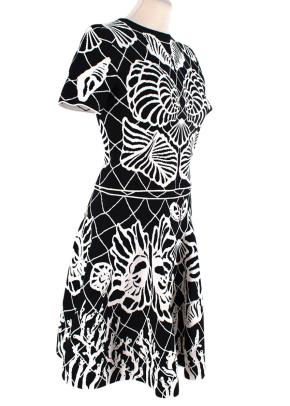 Alexander McQueen Black & White Shell Intarsia Knit Top & Skirt 2