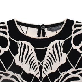 Alexander McQueen Black & White Shell Intarsia Knit Top & Skirt 5