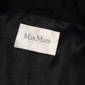 MaxMara Black Camel Hair Wrap Coat with Fur Cuffs 5