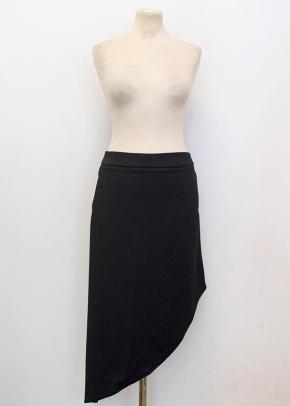 Osman black asymmetrical skirt with pockets 3