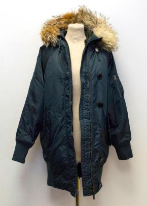 I. Spiewak & Sons Padded Navy Jacket with Coyote Fur Trim 5
