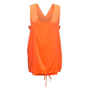 Chloe Neon Orange Silk Top with Cut-out Side Panels 2