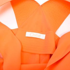 Chloe Neon Orange Silk Top with Cut-out Side Panels 6