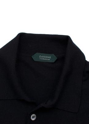 navy wool long sleeved cardigan 4