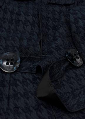 blue houndstooth silk-blend coat 4