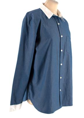 Navy White Collar  Shirt 2